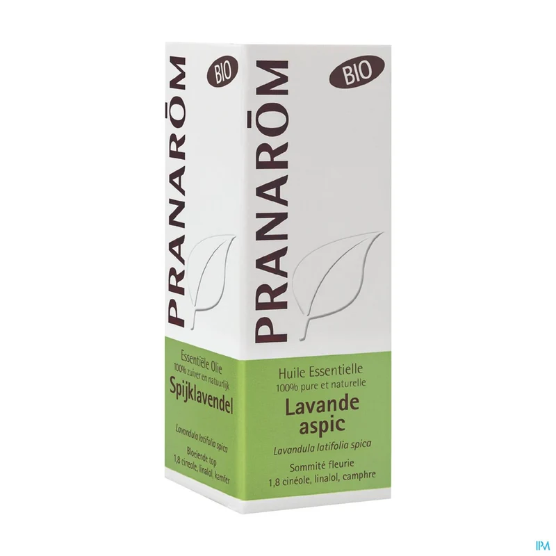 Pranarom Spijk Lavendel Bio Essentiële Olie 10ml - 100% Puur & Biologisch, Verfrissend, EHBO & Aromatherapie