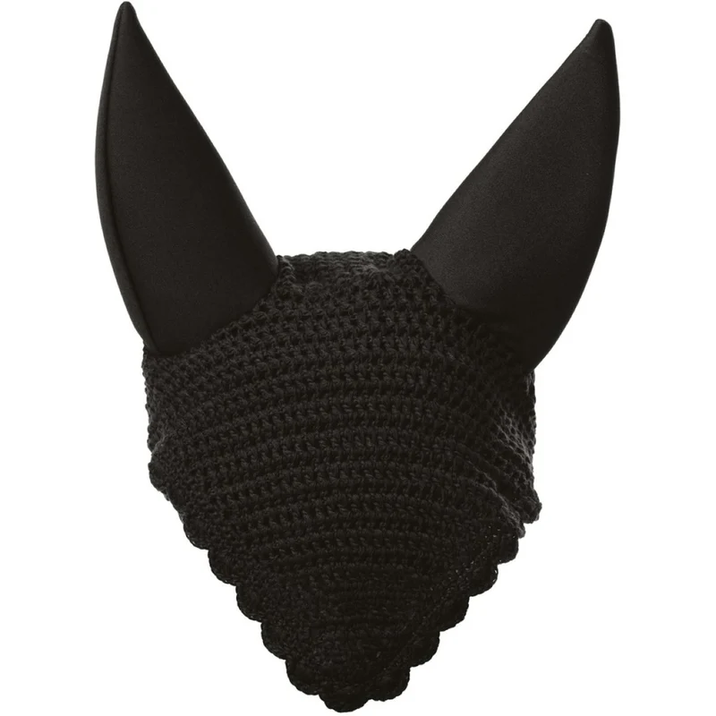 EQUITHÈME Bonnet Anti-Mouches Néoprène Noir