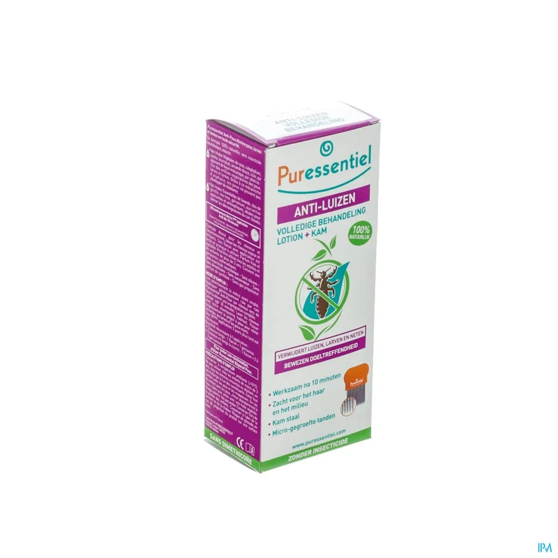 Puressentiel Anti-luizen 100ml + Kam | Natuurlijk & Effectief in 10 min