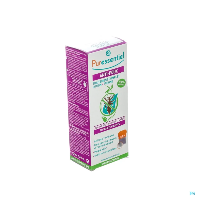 Puressentiel Anti-luizen 100ml + Kam | Natuurlijk & Effectief in 10 min
