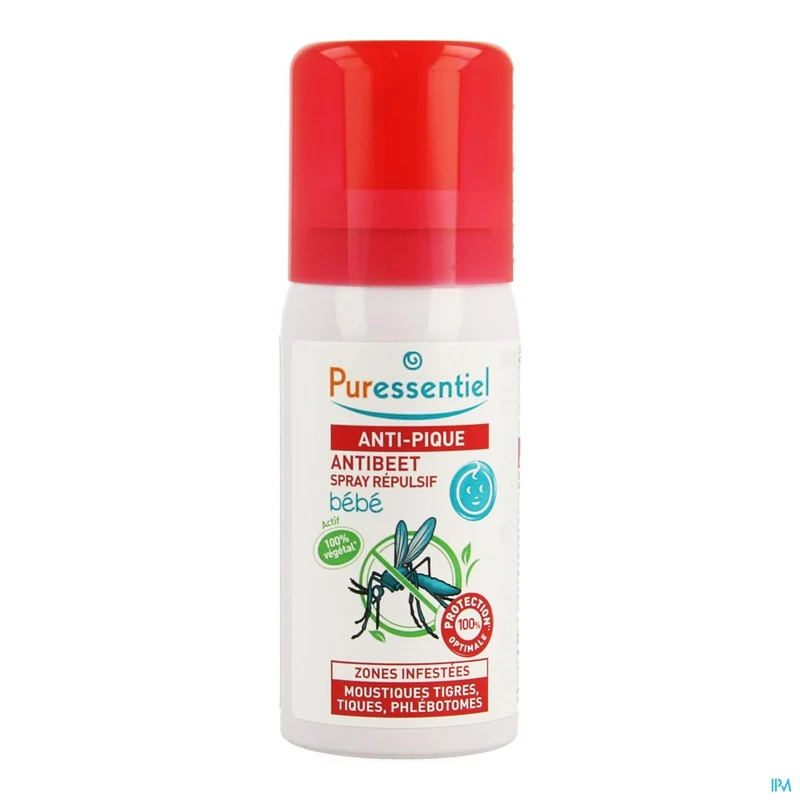 Puressentiel Abeet Spray Baby 60ml - Milde, Effectieve Bescherming Tegen Insecten Vanaf 6 Maanden