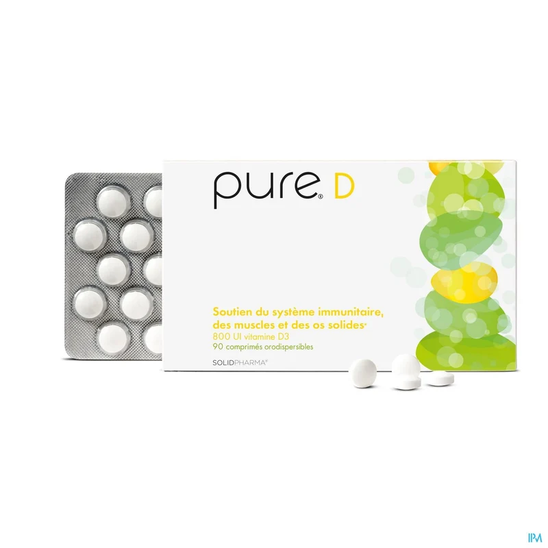 Pure D Kauwtabletten 90 - Vitamine D3 voor sterke botten en weerstand