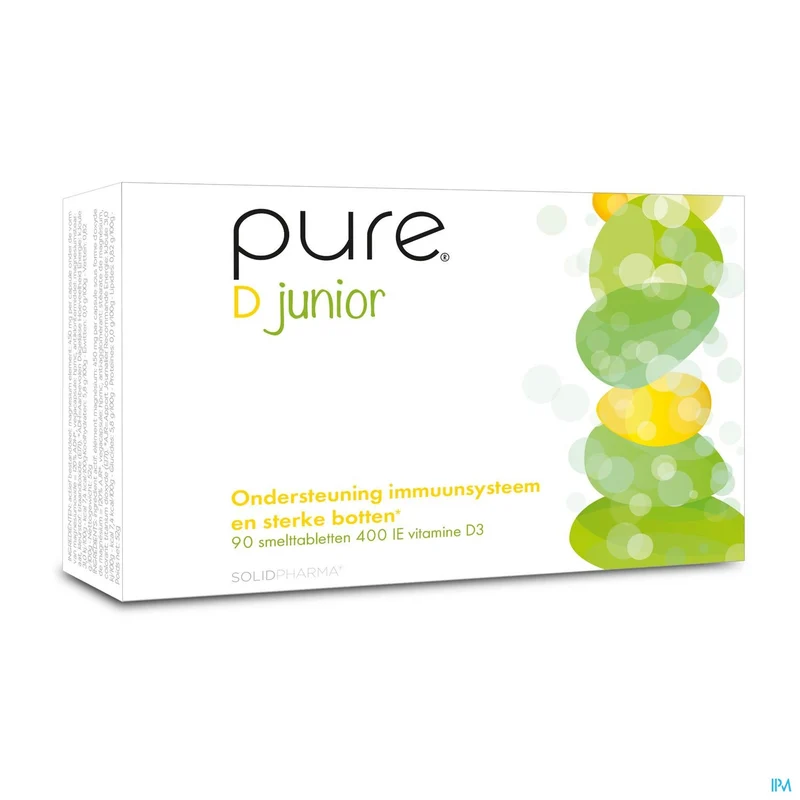 Pure D Junior Smelttabletten 90 - Vitamine D3 400 IE voor kinderen, immuunsysteem & botgroei