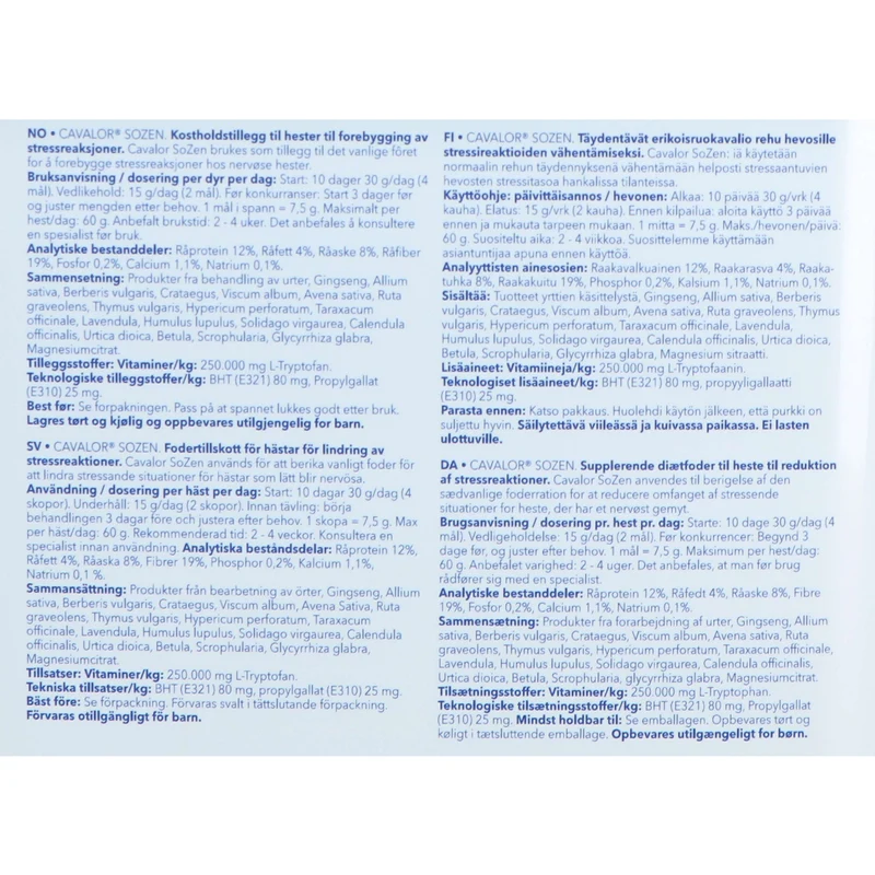Cavalor Produit Calmant SoZen