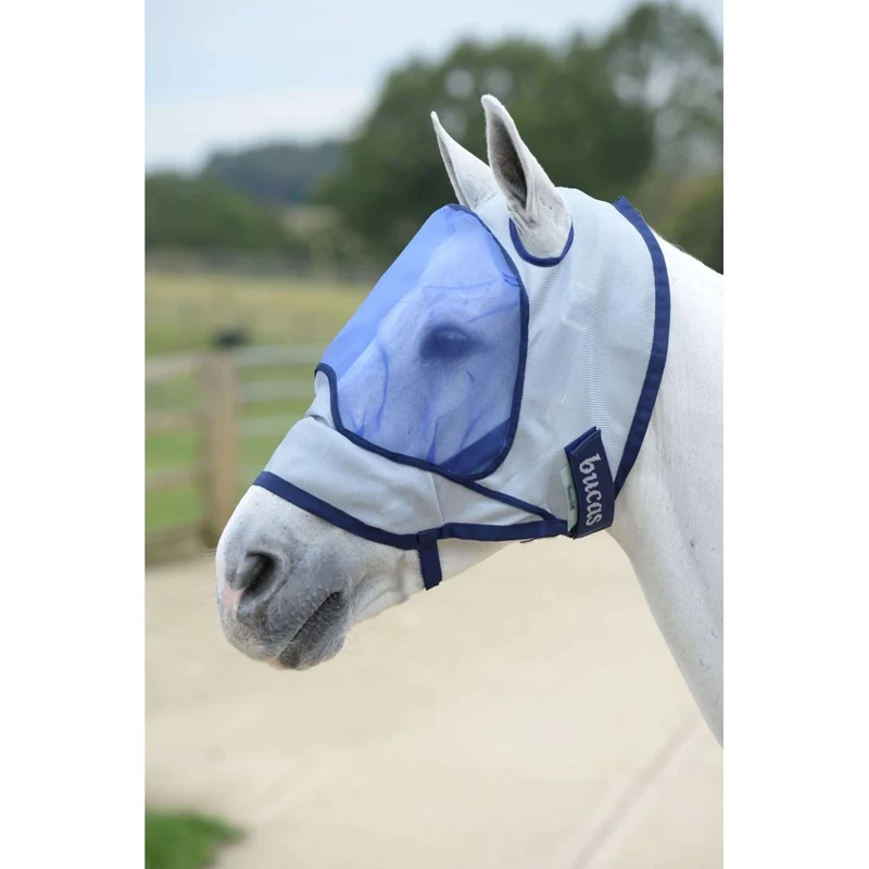 Bucas Buzz-Off Masque Anti-Mouches Delux Bleu
