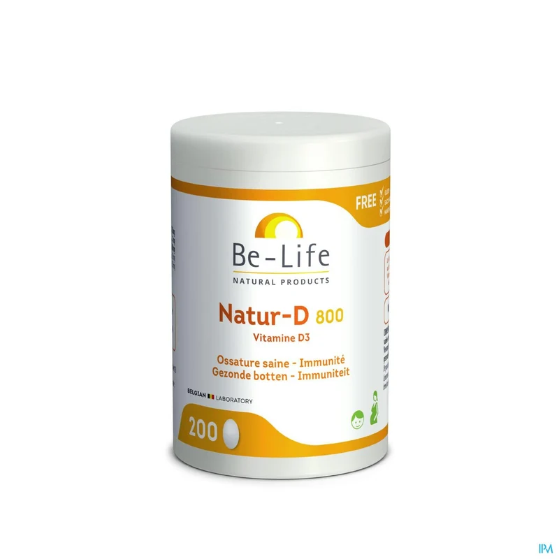 Be-life Natur D 800 | 200 capsules | Vitamine D3 supplement
