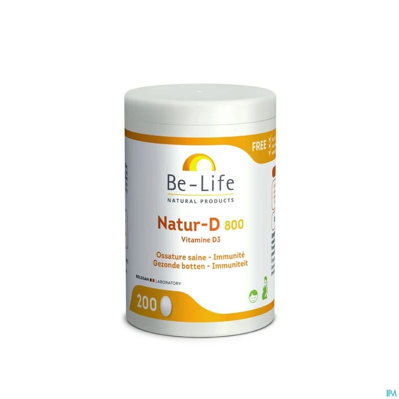 Be-life Natur D 800 | 200 capsules | Vitamine D3 supplement