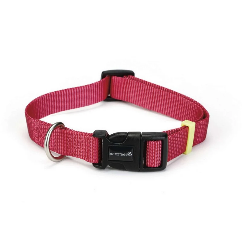Beeztees Collier Uni Nylon Rose