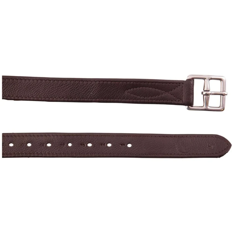 BR Étrivières Nylon et Boucles Acier Inoxydable Soft Marron/Argent