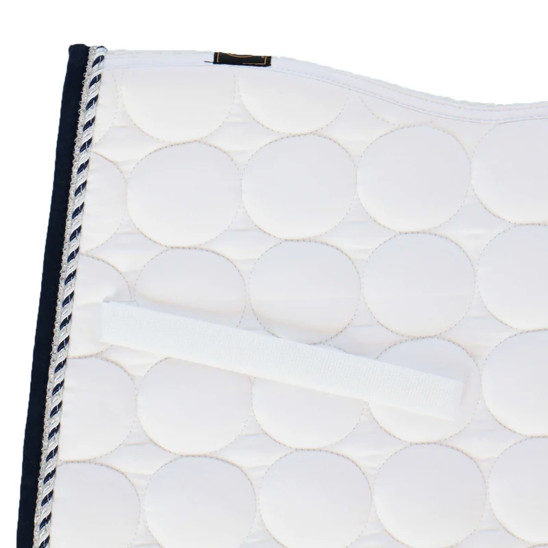 BR Tapis de Selle Galway C-Wear Dressage Blanc/Marin