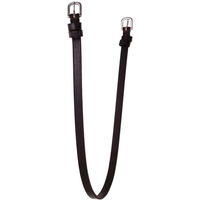 BR Sous-Gorge avec 2 Boucles rondes Noir/Argent