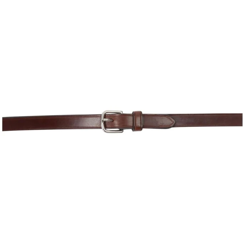 BR Rênes de Dressage Cuir/Caoutchouc Arrêts 16mm Oak/Silver