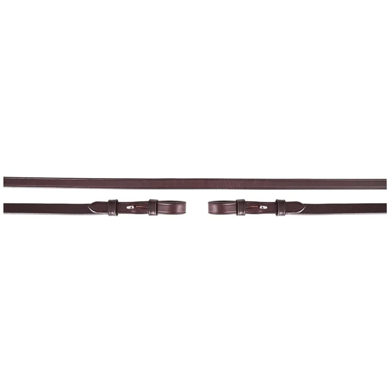 BR Rênes de Dressage Cuir Fermé 13mm Blind Marron/Argent