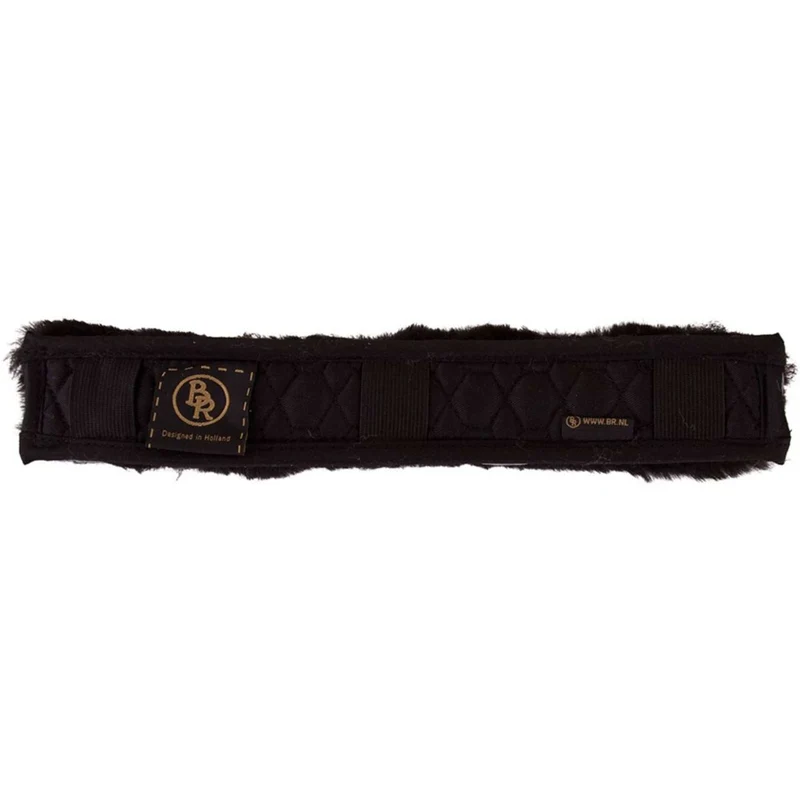 BR Protection Têtière Peau de mouton 32cm Noir/Noir