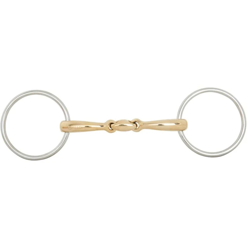 BR Mors de Filet Soft Contact Double Brisure Courbé 12mm