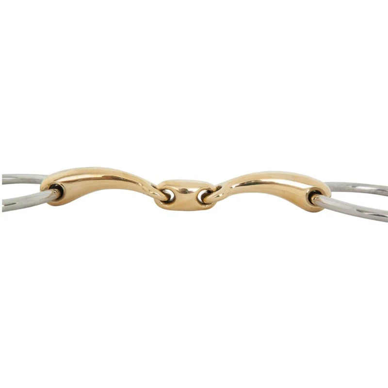 BR Mors de Filet Soft Contact Double Brisure Courbé 12mm