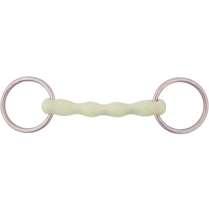 BR Mors de Filet Caoutchouc Apple Mouth 20mm Non Brisé RVS