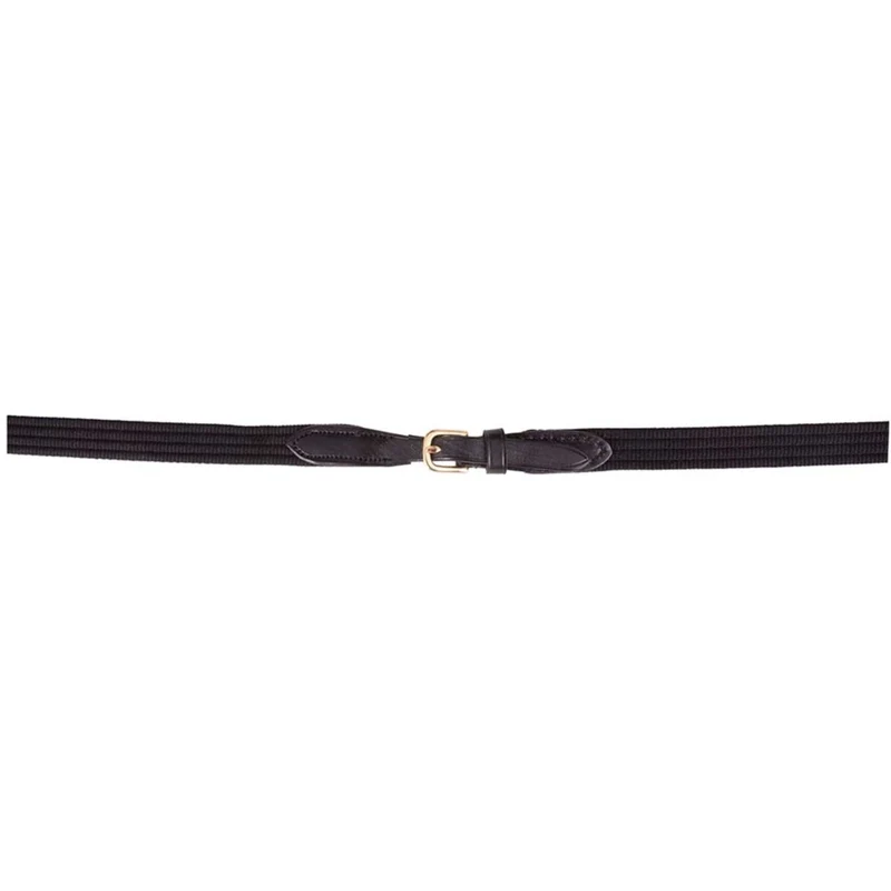 BR Rênes Linge 19mm Boucles Rondes Noir/Or