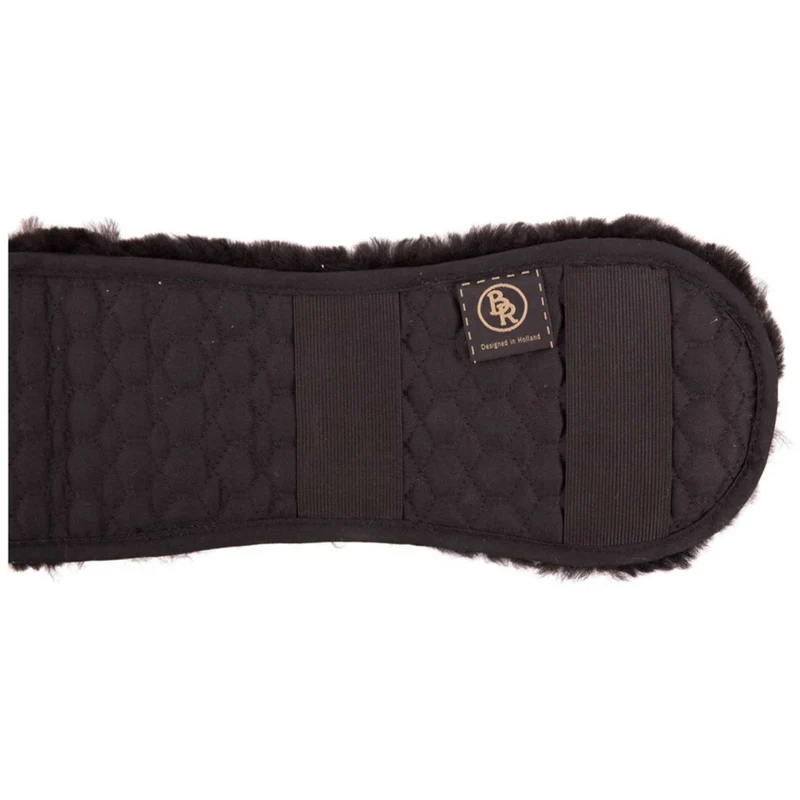 BR Housse de Sangle Dressage Sheepskin Préformée Noir