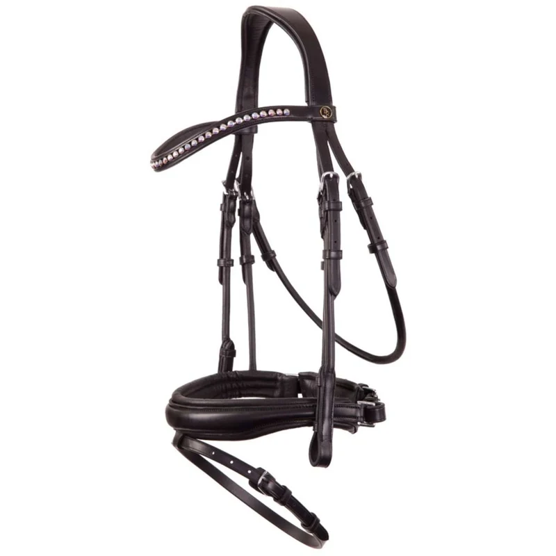 BR Bride Southam Bridon Muserolle Noir/Argent
