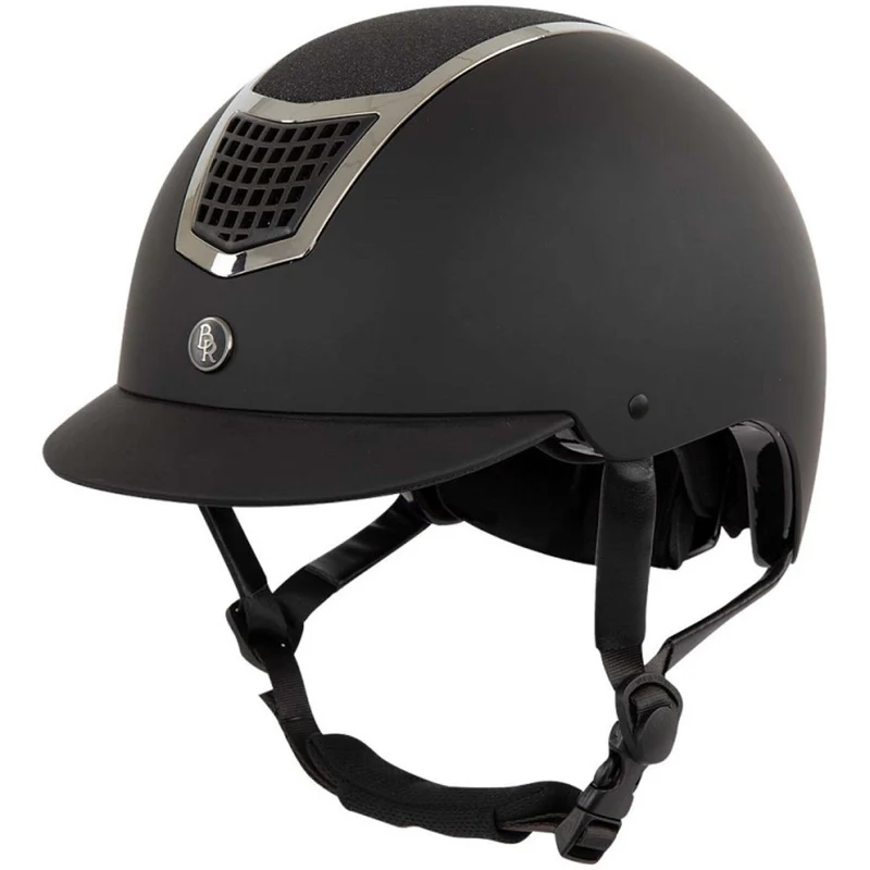 BR Bombe d’Équitation Lambda Glitter Noir/Métal