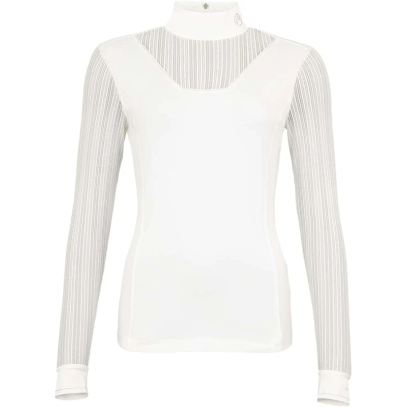 ANKY T-shirt de Concours Mesh Longues Manches Blanc