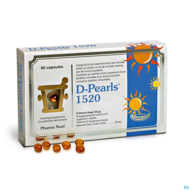 D-pearls Vitamine D3 1520 Capsules - Sterke Botten & Immuunsysteem