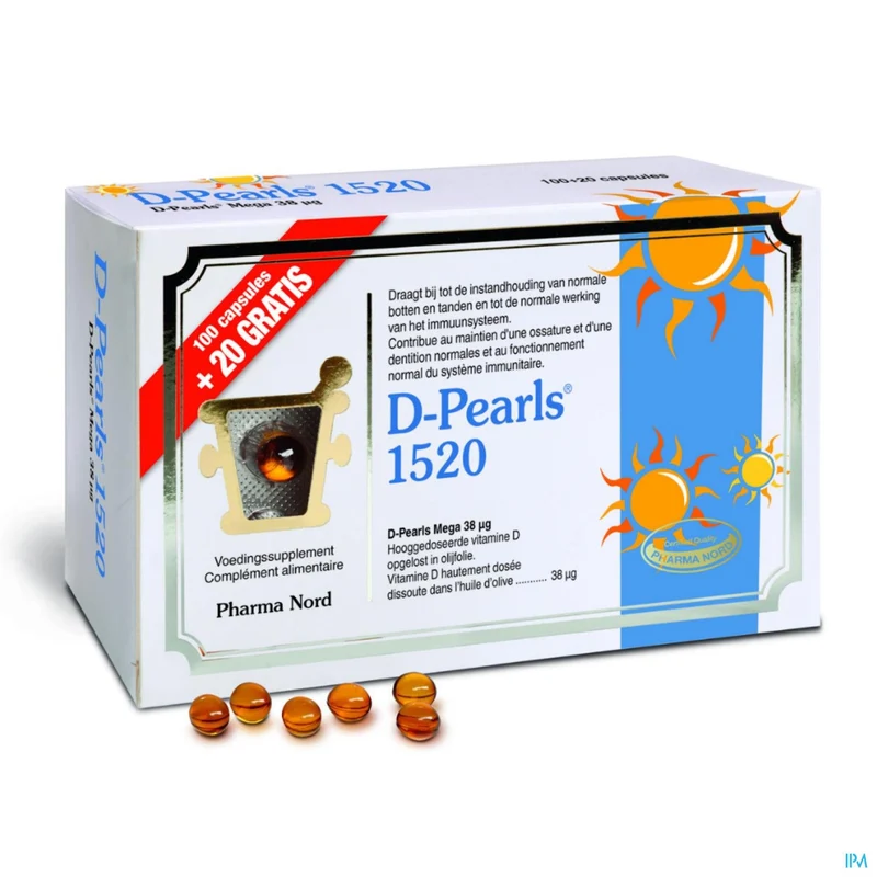D-pearls Vitamine D3 Capsules - Kleine Capsules, Natuurlijke D3, Sterke Botten