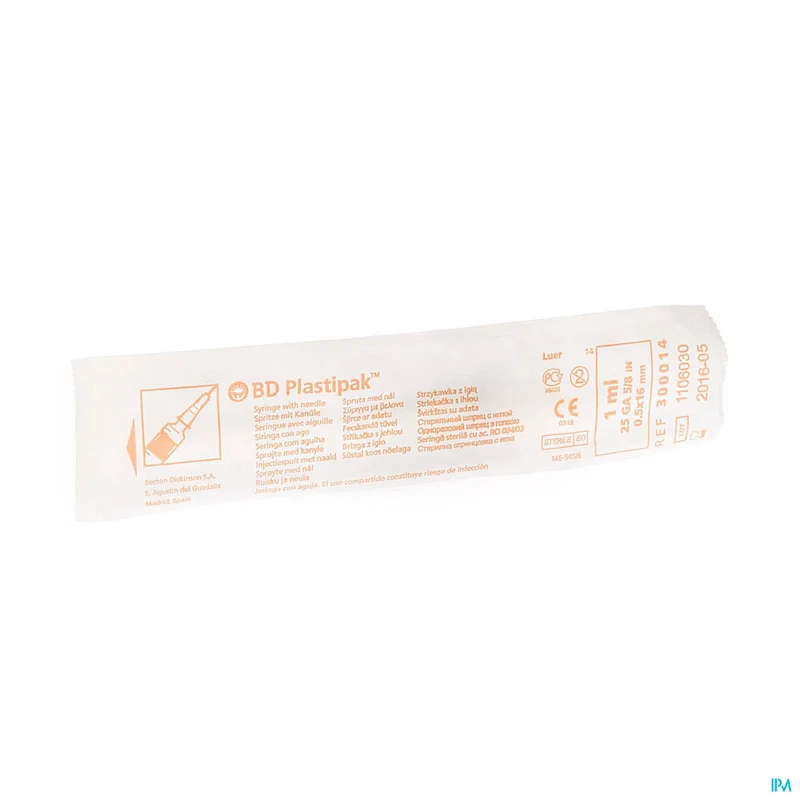 BD Plastipak | 1ml Spuit met Naald | Medisch Hulpmiddel
