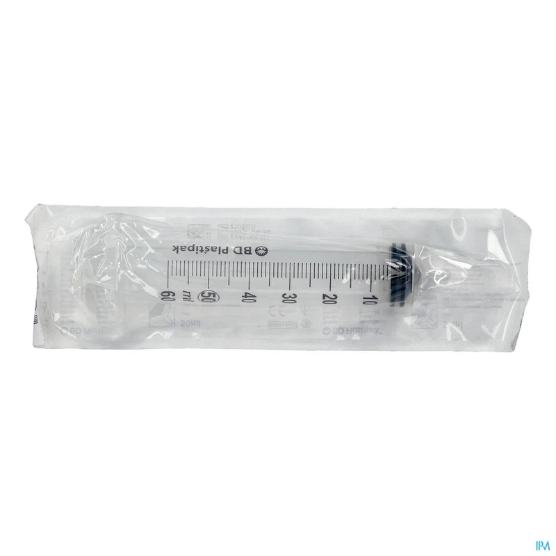 BD Plastipak Spuit Luer 50-60ml - Steriele Latexvrije Spuit met Grote Capaciteit