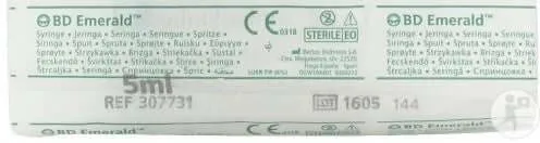 BD Emerald Spuit 5ml Luer Slip | Precisie Injectiespuit | Steriel & Transparant